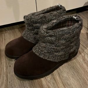 Muk Luks Brown booties size 7 brand new